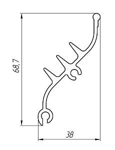 Алюминиевый профиль для систем кондиционирования и вентиляции АТ-1832
